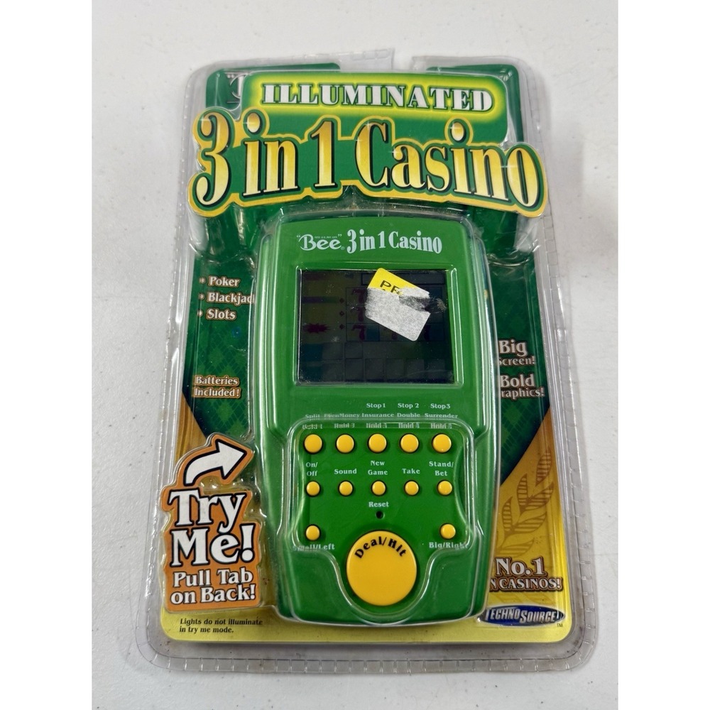 Bee 3 in 1 Casino Electronic Handheld Game Techno Source poker *BRAND NEW*
